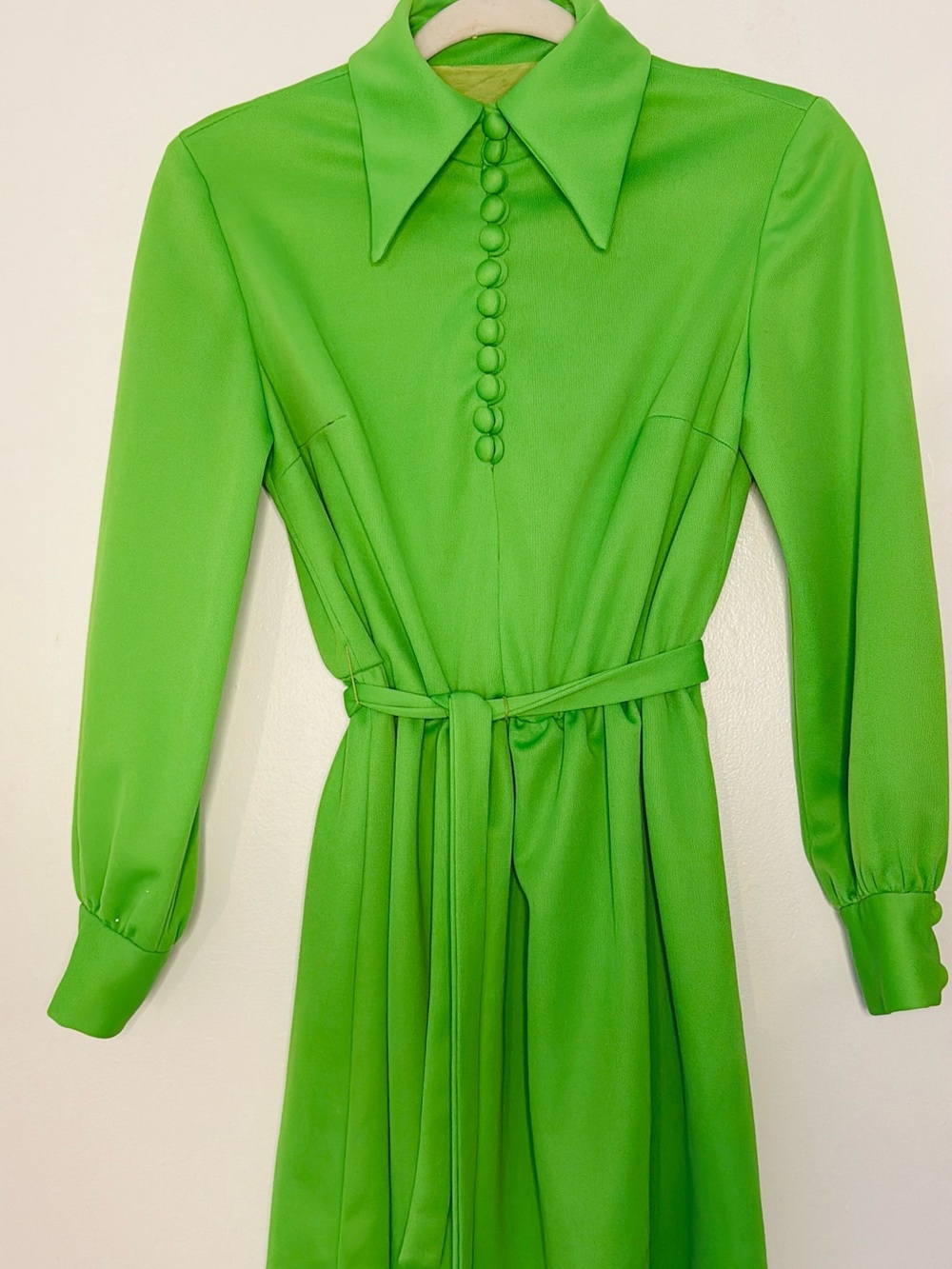 Vintage 1970’s Mod Long Sleeve Belted Mini Dress